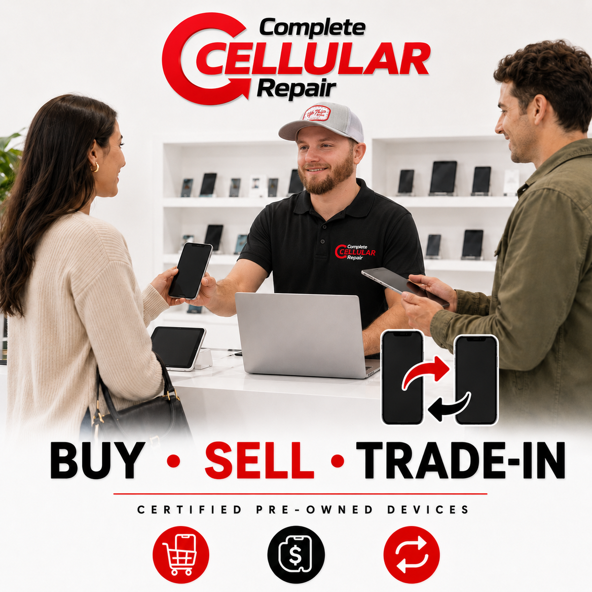 Complete Cellular Repair buy, sell and trade-in options for pre-owned technology near Wausau, Wisconsin