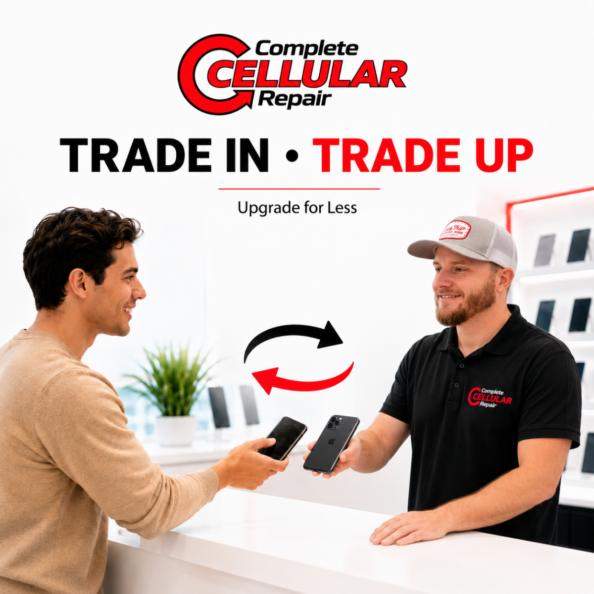 Phone and device trade-in service at Complete Cellular Repair near Wausau, Wisconsin