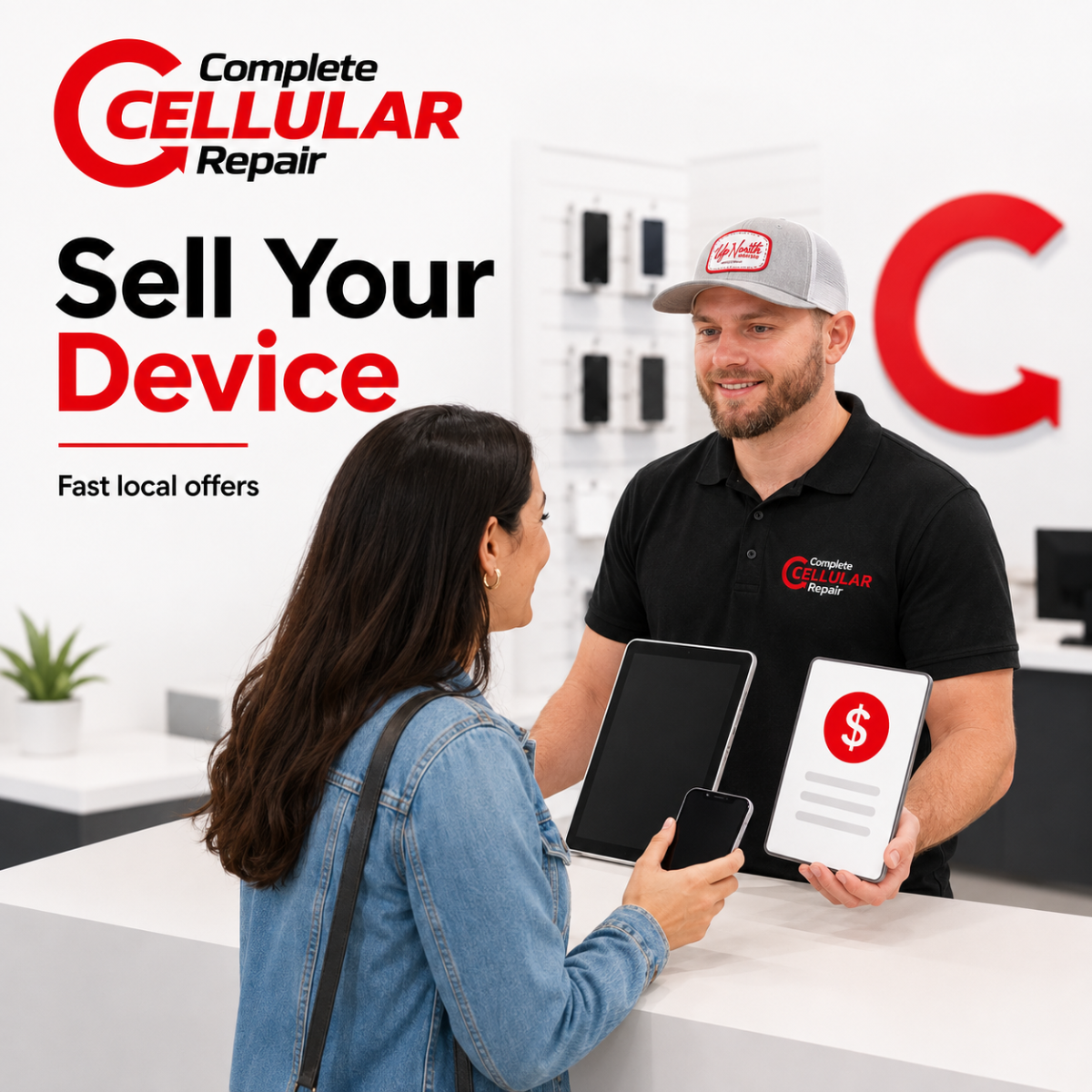 Sell an eligible pre-owned phone or technology device at Complete Cellular Repair near Wausau